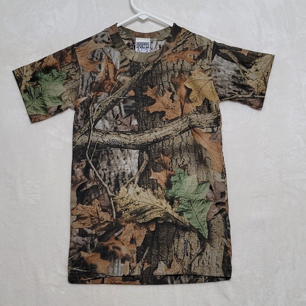 Camo T Shirt Kids Size S Small Short Sleeve Advantage Timber Camouflage
